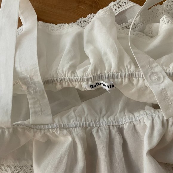 VCG REFORMATION Tarragon Cropped Tank Top | White | Small | Retailed $128USD - Picture 5 of 9